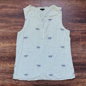 TALBOTS Zebra Print Blouse S